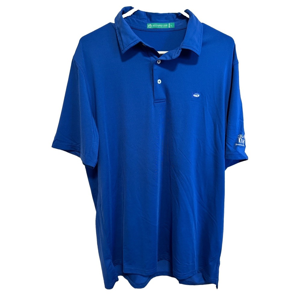 Southern Tide Men's Golf Polo Florida Club Sz Large Blue